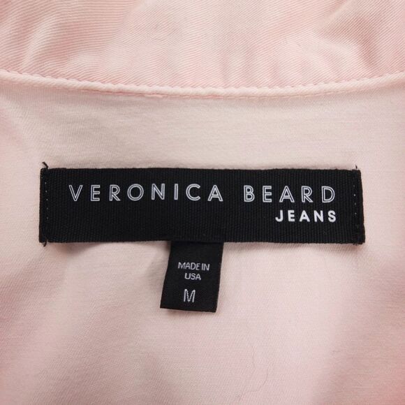 VERONICA BEARD Winifred Twill Cargo Utility Romper Blush Pink Workwear Shortall - Picture 2 of 9